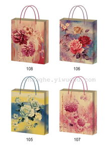 廠家直銷花系列禮品袋 牛皮紙手提袋，為花卉銷售增添優(yōu)雅風(fēng)采